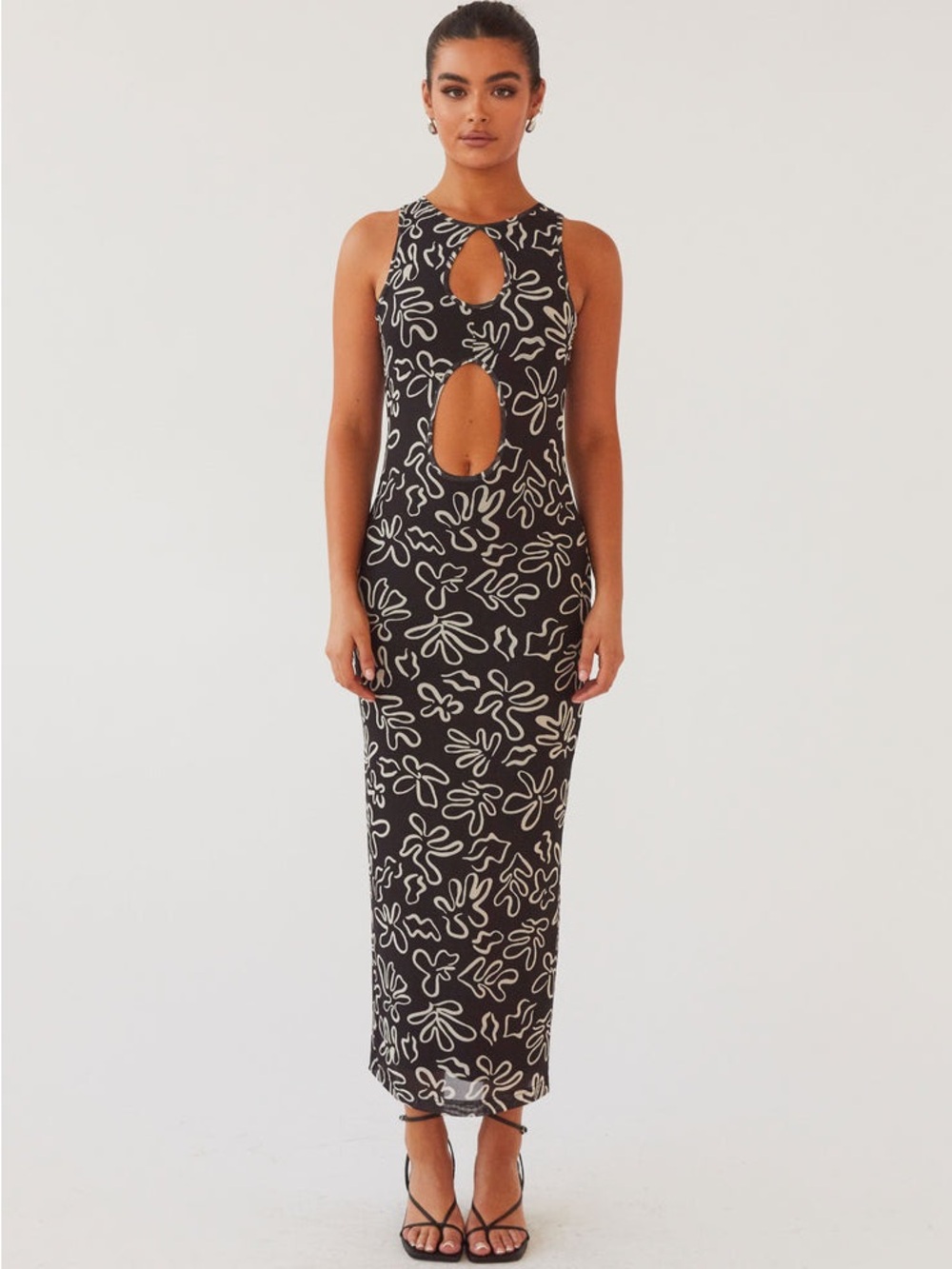All Eyes On Me Maxi Dress - Petal Gloom